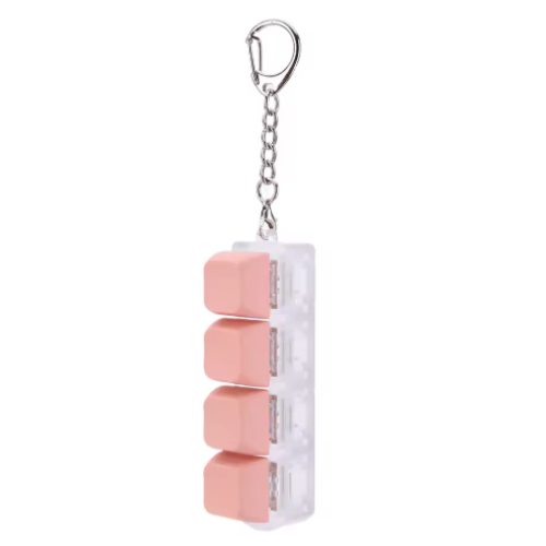 Clicky Fidget Keychain with Real Mechanical Switches